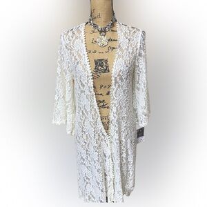 Not To Shabby Lace Duster/Cardigan🌺 NWT! Medium